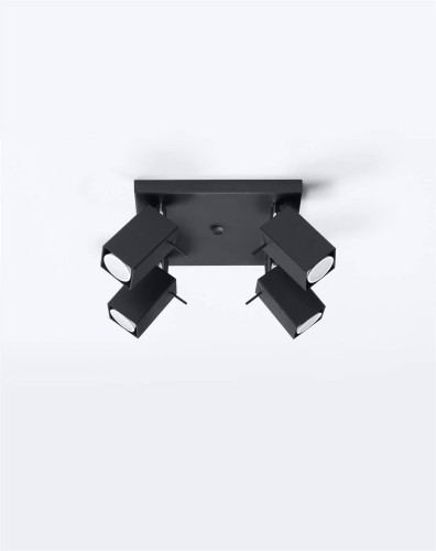 LAMPAMI - lampa sufitowa czarna, plafon nowoczesny, lampy sufitowe czarne regulowane