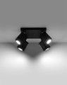 LAMPAMI - lampa sufitowa czarna, plafon nowoczesny, lampy sufitowe czarne regulowane
