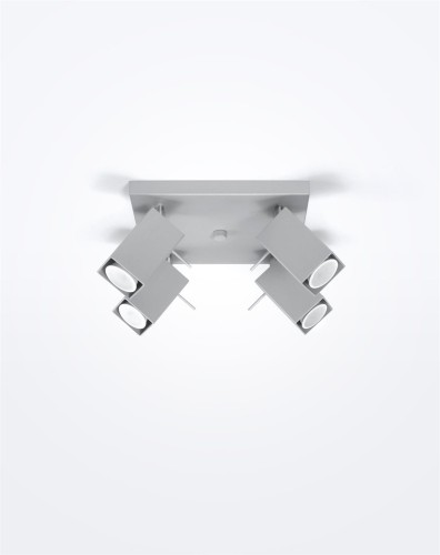 LAMPAMI - lampa sufitowa szara listwa, plafon nowoczesny, lampy sufitowe szare regulowane