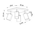 LAMPAMI - lampa sufitowa szara listwa, plafon nowoczesny, lampy sufitowe szare regulowane
