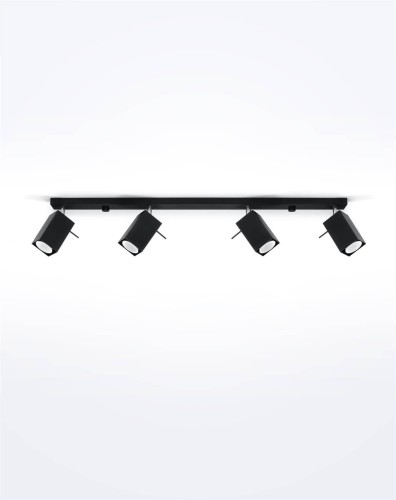 LAMPAMI - lampa sufitowa czarna listwa, plafon nowoczesny, lampy sufitowe czarne regulowane