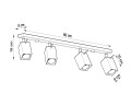 LAMPAMI - lampa sufitowa czarna listwa szkic