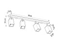 LAMPAMI - lampa sufitowa szara listwa szkic