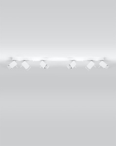 Biała lampa sufitowa nowoczesna regulowana listwa 6xGU10 plafon MERIDA 6L 