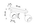 LAMPAMI - lampa sufitowa czarna listwa szkic