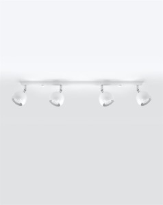 Lampa sufitowa biała listwa regulowana 4xGU10 OCULARE 4L