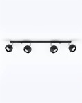 Lampa sufitowa czarna listwa regulowana 4xGU10 OCULARE 4L