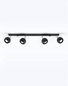 Lampa sufitowa czarna listwa regulowana 4xGU10 OCULARE 4L
