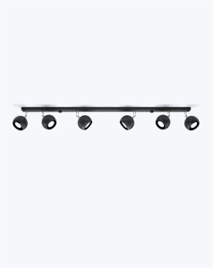 Lampa sufitowa czarna listwa regulowana 6xGU10 OCULARE 6L 