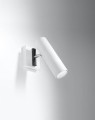 LAMPAMI - lampa ścienna biała, kinkiet nowoczesny, kinkiet tuba biała regulowana