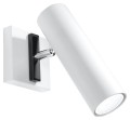 LAMPAMI - lampa ścienna biała, kinkiet nowoczesny, kinkiet tuba biała regulowana