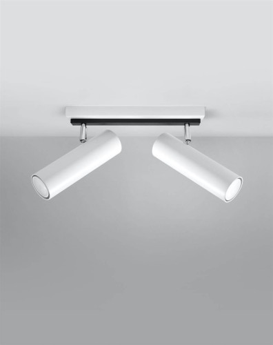 LAMPAMI - lampa sufitowa biała, plafon nowoczesny, lampa tuby białe do salonu