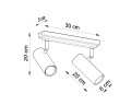 LAMPAMI - lampa sufitowa czarna szkic