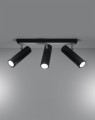 LAMPAMI - lampa sufitowa czarna, plafon nowoczesny, lampa tuby czarne do salonu