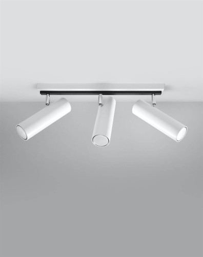 LAMPAMI - lampa sufitowa biała, plafon nowoczesny, lampa tuby białe do salonu