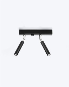 Czarna lampa sufitowa podwójna punktowa regulowana 2xG9 plafon EYETECH 2