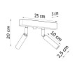 LAMPAMI - lampa sufitowa czarna szkic