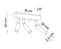 LAMPAMI - lampa sufitowa biała szkic
