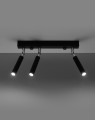 LAMPAMI - lampa sufitowa czarna, plafon nowoczesny, lampa tuby czarne do salonu