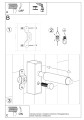 LAMPAMI - lampa ścienna biała szkic