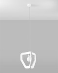 Biała lampa wisząca metalowa 130 cm 1xE27 TRES