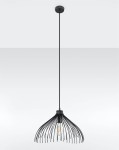 Czarna lampa wisząca metalowa 125 cm 1xE27 UMB