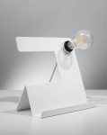 Lampka biurkowa biała metalowa 1xE27 INCLINE