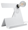 LAMPAMI - lampka biała stołowa, lampka do sypialni, lampka nowoczesna na biurko, lampa stołowa nowoczesna