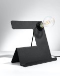 Lampka biurkowa czarna metalowa 1xE27 INCLINE