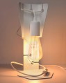 LAMPAMI - lampka biała stołowa, lampka do sypialni, lampka nowoczesna na biurko, lampa stołowa nowoczesna