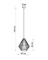 LAMPAMI - lampa druciana sufitowa szkic