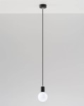 Czarna lampa wisząca pojedyncza 1xE27 EDISON