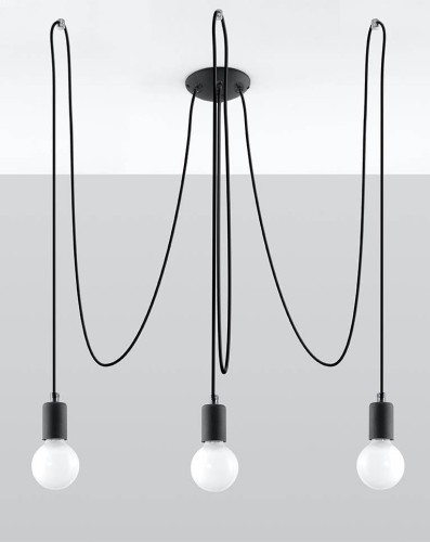 LAMPAMI - lampa wisząca czarna, lampa wisząca, lampa nad stół, lampa nad wyspę, żyrandol czarny