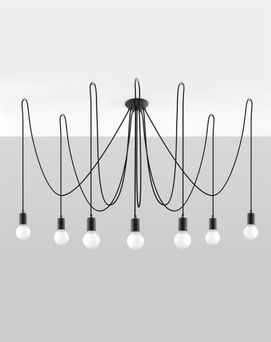 LAMPAMI - lampa wisząca czarna, lampa wisząca, lampa nad stół, lampa nad wyspę, żyrandol czarny