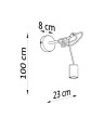 LAMPAMI - lampa nowoczesna na ścianę szkic