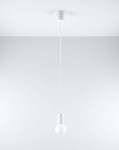 Biała lampa wisząca pojedyncza 1xE27 DIEGO 1