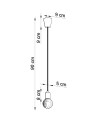 LAMPAMI - czarna lampa do pokoju szkic