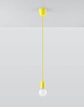 Żółta lampa wisząca pojedyncza 1xE27 DIEGO 1