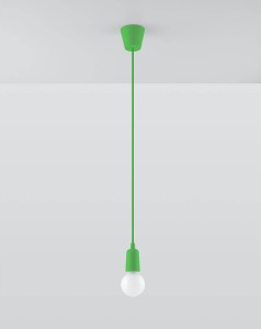 Zielona lampa wisząca pojedyncza 1xE27 DIEGO 1 