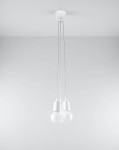Biała lampa wisząca potrójna 3xE27 DIEGO 3