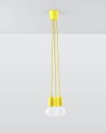 Żółta lampa wisząca potrójna 3xE27 DIEGO 3