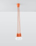Pomarańczowa lampa wisząca potrójna 3xE27 DIEGO 3
