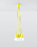 Żółta lampa wisząca potrójna 5xE27 DIEGO 5