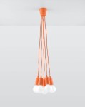 Pomarańczowa lampa wisząca potrójna 5xE27 DIEGO 5