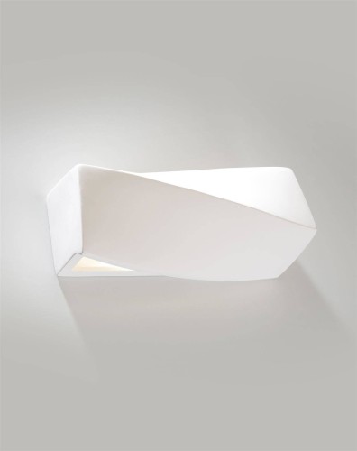 LAMPAMI - lampa ścienna biała, kinkiet nowoczesny, biała lampa na ścianę