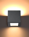 LAMPAMI - lampa ścienna szara, kinkiet nowoczesny, szara lampa na ścianę