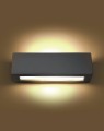 LAMPAMI - lampa ścienna szara, kinkiet nowoczesny, szara lampa na ścianę