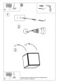 LAMPAMI - lampa ścienna biała szkic