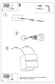 LAMPAMI - lampa ścienna biała szkic