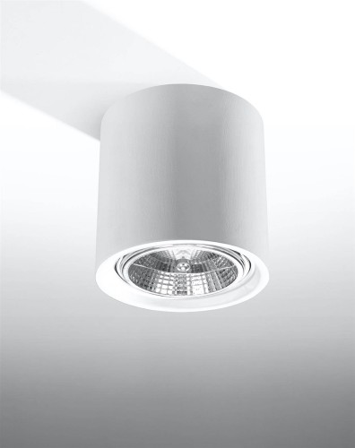 LAMPAMI - lampa sufitowa biała, lampa tuba sufitowa biała, lampa tuba biała, lampa do kuchni